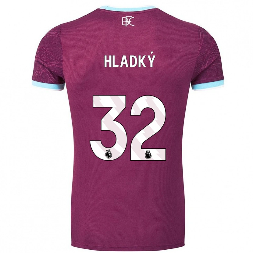 Danxen Uomo Maglia Vaclav Hladky #32 Borgogna Azzurro Kit Gara Home 2025/26 Maglietta
