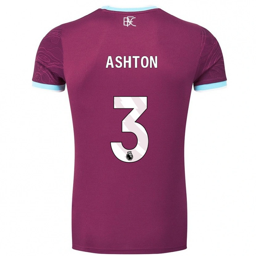 Danxen Uomo Maglia Joe Ashton #3 Borgogna Azzurro Kit Gara Home 2025/26 Maglietta