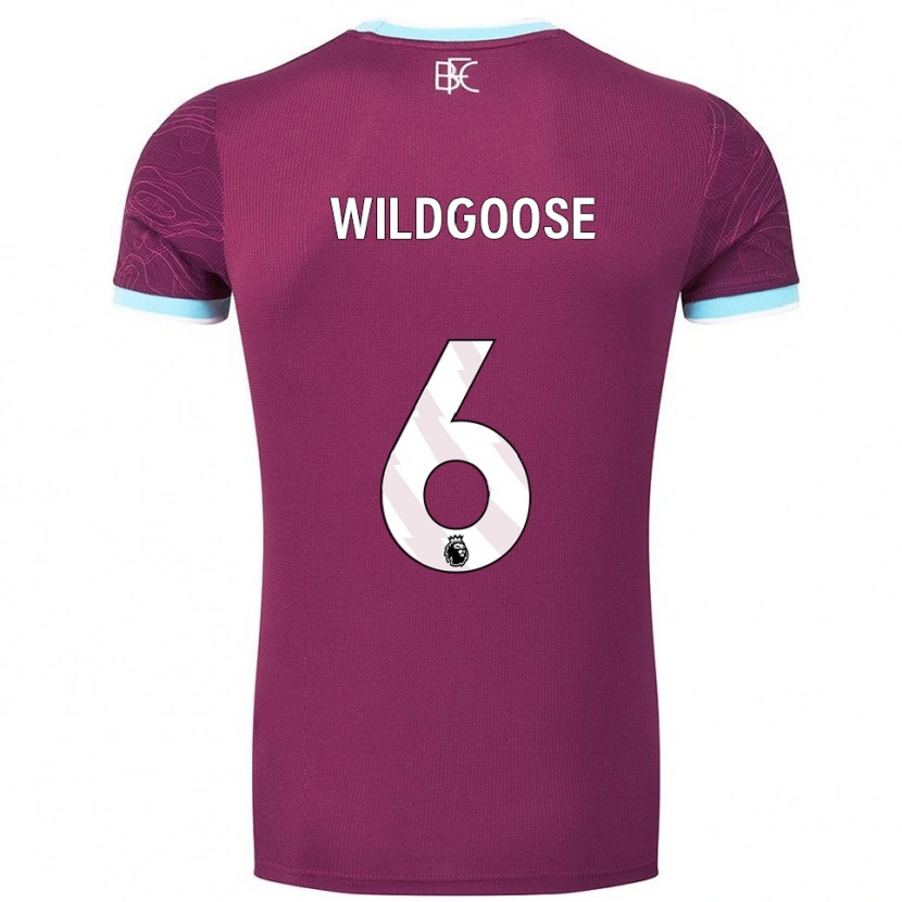 Danxen Uomo Maglia Mikayla Wildgoose #6 Borgogna Azzurro Kit Gara Home 2025/26 Maglietta