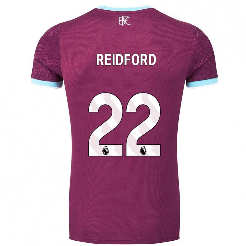 Danxen Uomo Maglia Isabella Reidford #22 Borgogna Azzurro Kit Gara Home 2025/26 Maglietta