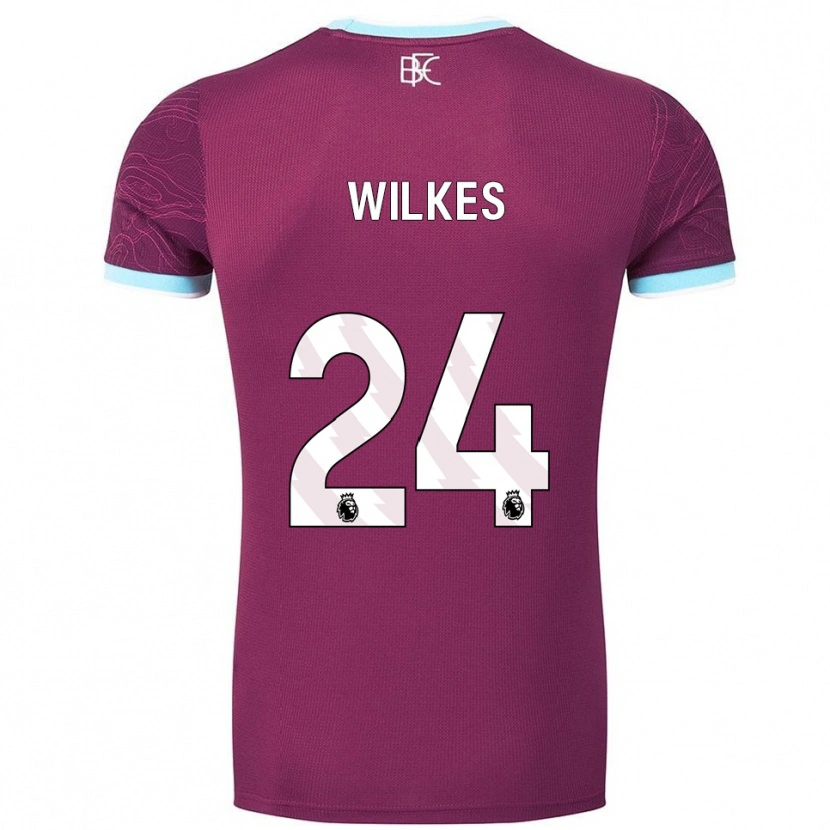 Danxen Uomo Maglia Tilly Wilkes #24 Borgogna Azzurro Kit Gara Home 2025/26 Maglietta