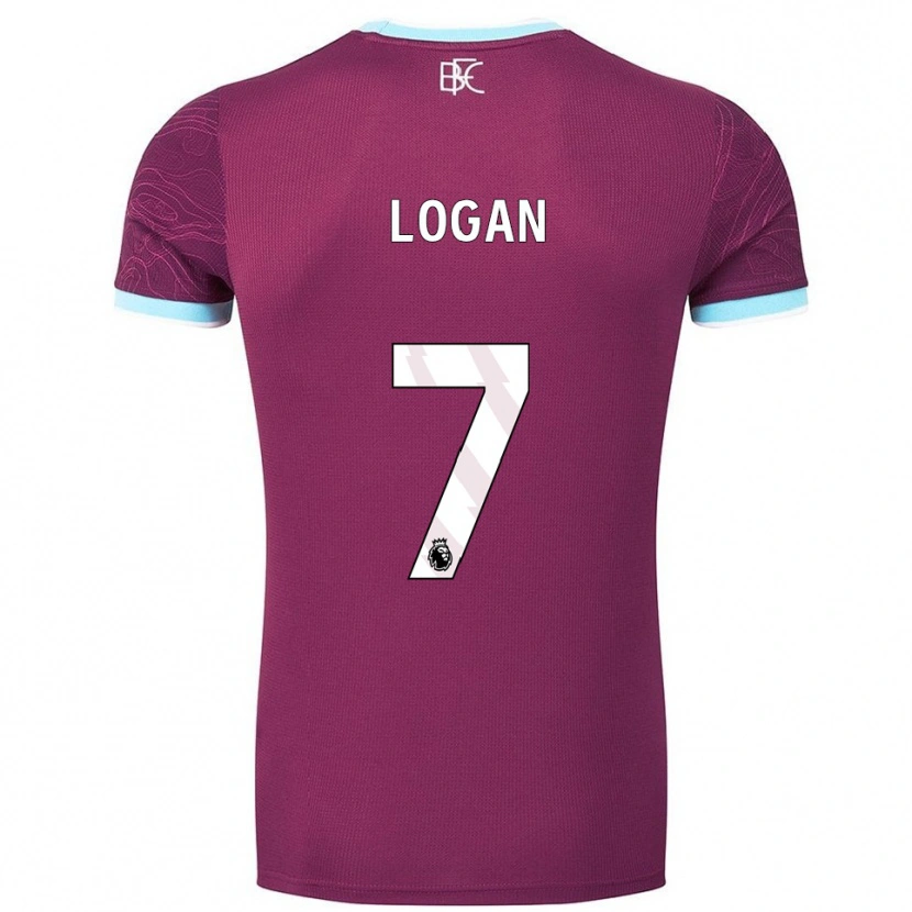 Danxen Uomo Maglia Heidi Logan #7 Borgogna Azzurro Kit Gara Home 2025/26 Maglietta