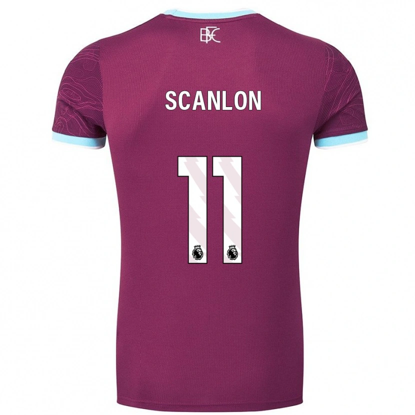 Danxen Uomo Maglia Luca Scanlon #11 Borgogna Azzurro Kit Gara Home 2025/26 Maglietta
