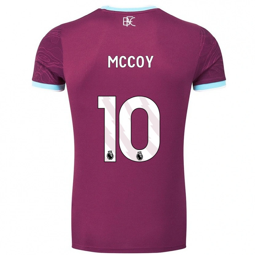 Danxen Uomo Maglia Adam Mccoy #10 Borgogna Azzurro Kit Gara Home 2025/26 Maglietta