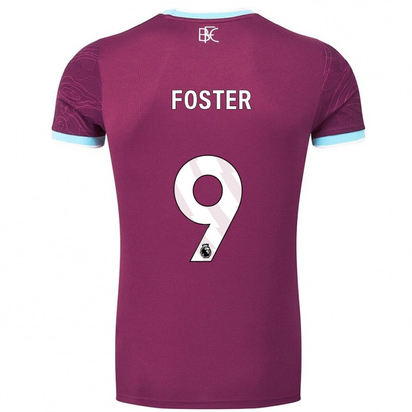 Danxen Uomo Maglia Lyle Foster #9 Borgogna Azzurro Kit Gara Home 2025/26 Maglietta