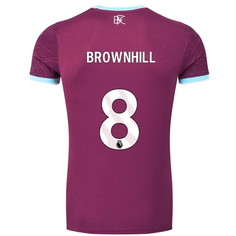 Danxen Uomo Maglia Josh Brownhill #8 Borgogna Azzurro Kit Gara Home 2025/26 Maglietta