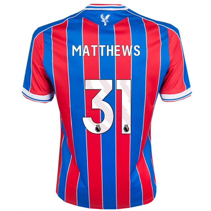 Danxen Uomo Maglia Remi Matthews #31 Blu Rosso Bianco Kit Gara Home 2025/26 Maglietta