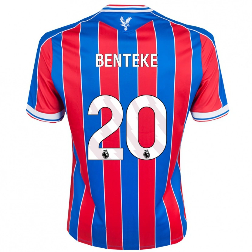 Danxen Uomo Maglia Christian Benteke #20 Blu Rosso Bianco Kit Gara Home 2025/26 Maglietta