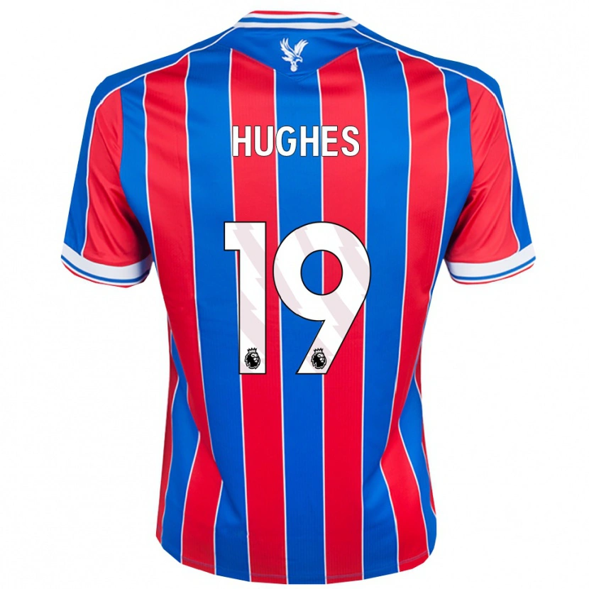 Danxen Uomo Maglia Will Hughes #19 Blu Rosso Bianco Kit Gara Home 2025/26 Maglietta