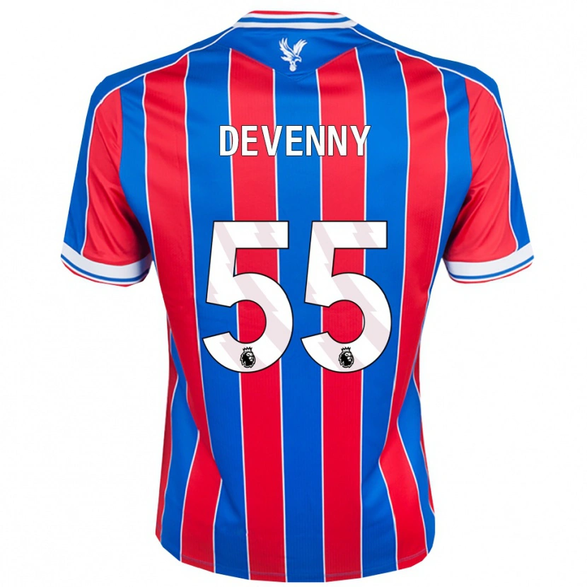 Danxen Uomo Maglia Justin Devenny #55 Blu Rosso Bianco Kit Gara Home 2025/26 Maglietta