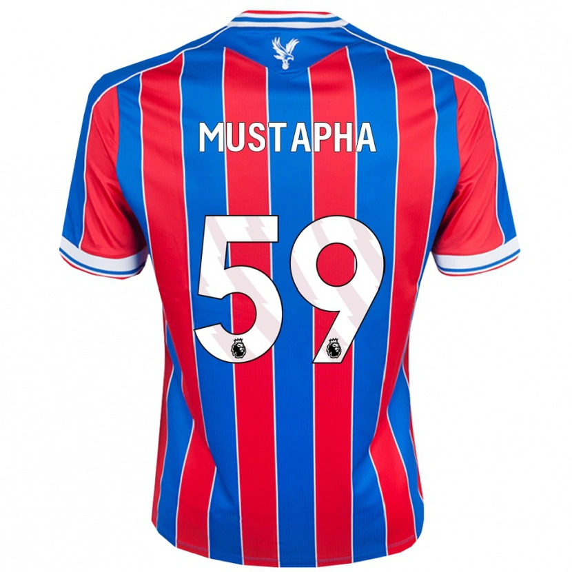 Danxen Uomo Maglia Hindolo Mustapha #59 Blu Rosso Bianco Kit Gara Home 2025/26 Maglietta