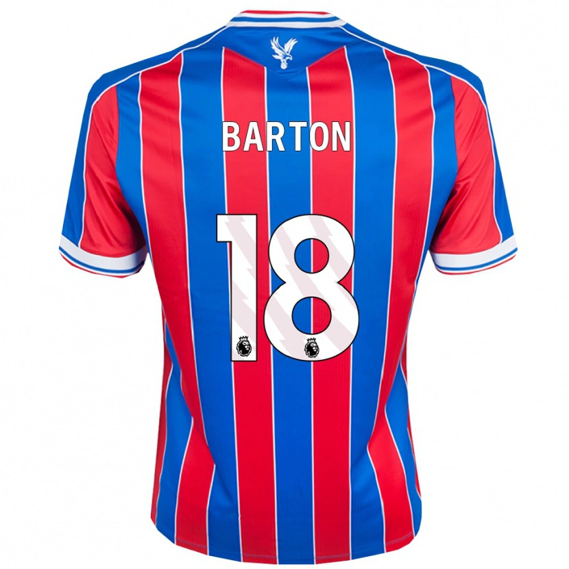 Danxen Uomo Maglia Kirsty Barton #18 Blu Rosso Bianco Kit Gara Home 2025/26 Maglietta