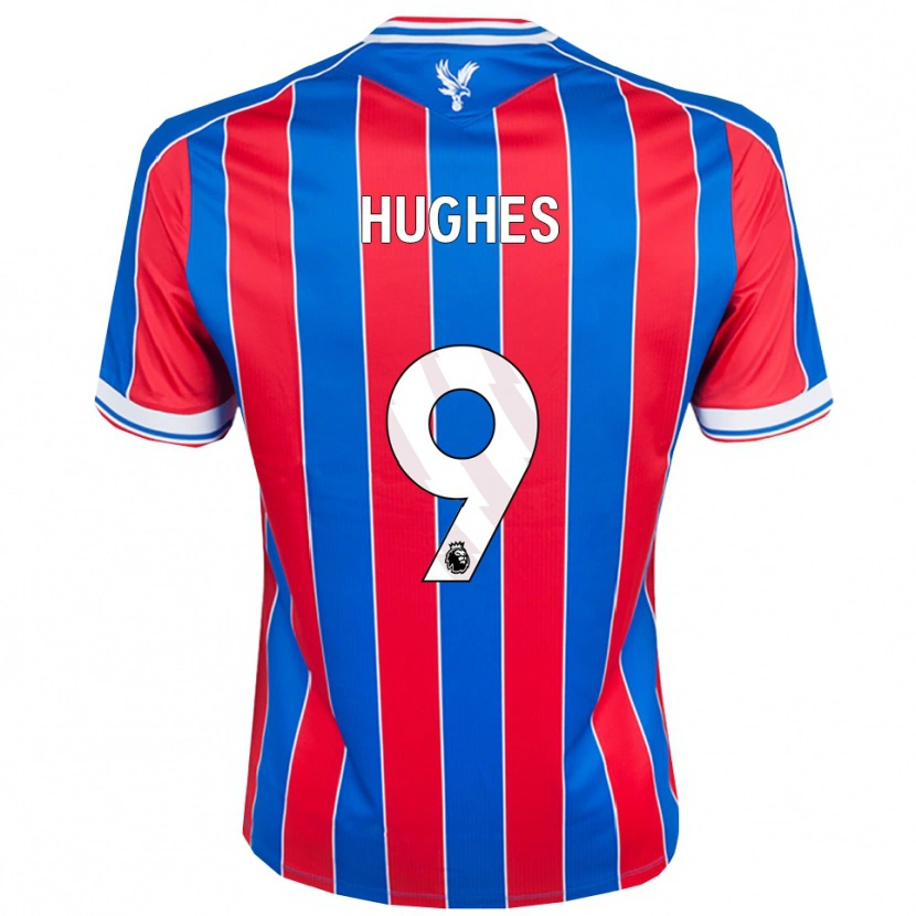 Danxen Uomo Maglia Elise Hughes #9 Blu Rosso Bianco Kit Gara Home 2025/26 Maglietta