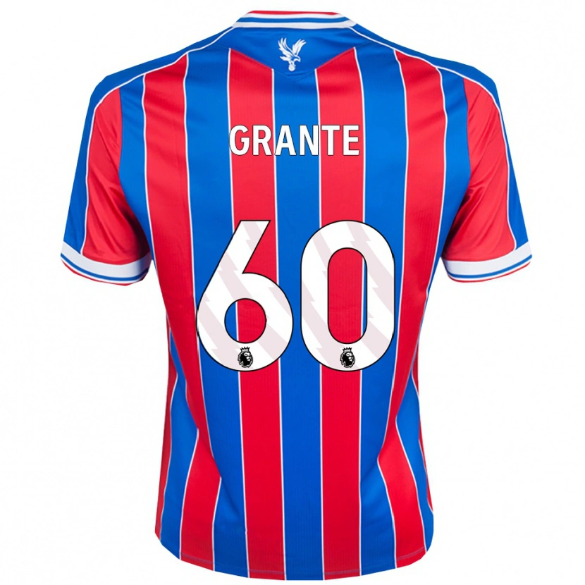 Danxen Uomo Maglia Jake Grante #60 Blu Rosso Bianco Kit Gara Home 2025/26 Maglietta