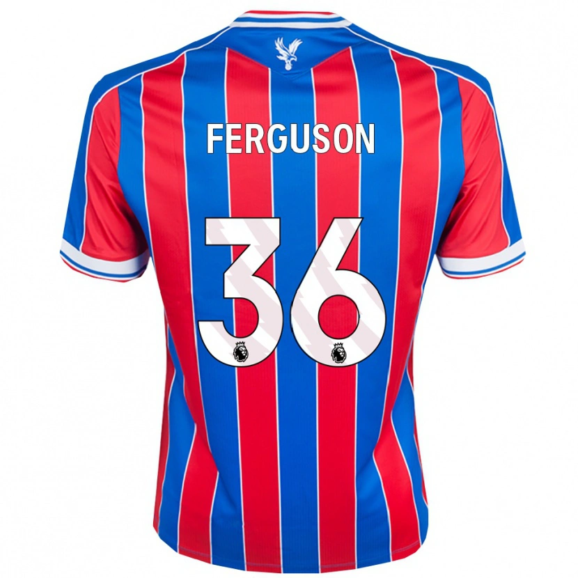 Danxen Uomo Maglia Nathan Ferguson #36 Blu Rosso Bianco Kit Gara Home 2025/26 Maglietta