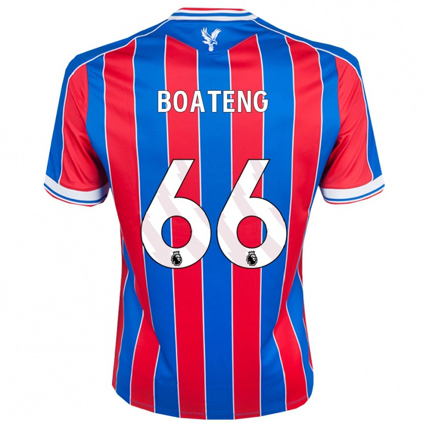 Danxen Uomo Maglia David Boateng #66 Blu Rosso Bianco Kit Gara Home 2025/26 Maglietta