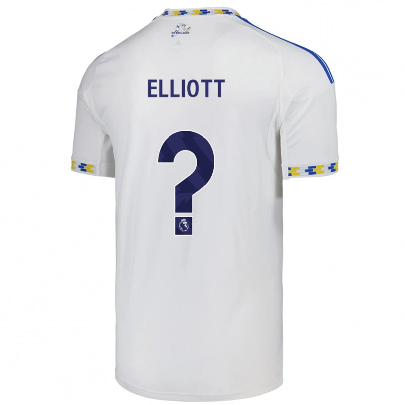 Danxen Uomo Maglia Izzy Elliott #0 Bianco Blu Kit Gara Home 2025/26 Maglietta