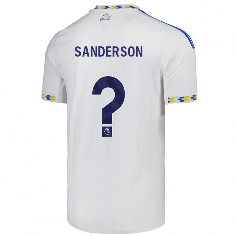 Danxen Uomo Maglia Brittany Sanderson #0 Bianco Blu Kit Gara Home 2025/26 Maglietta