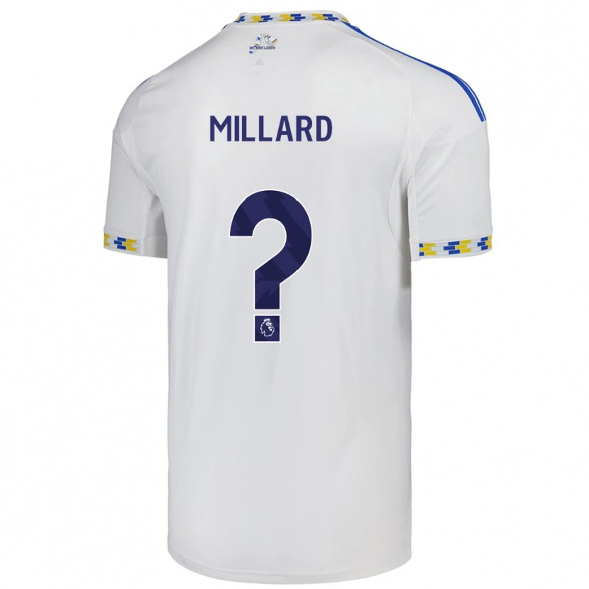Danxen Uomo Maglia Alayna Millard #0 Bianco Blu Kit Gara Home 2025/26 Maglietta