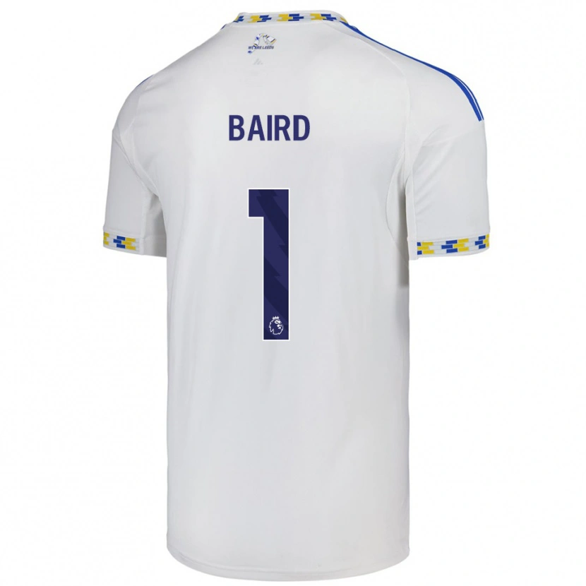 Danxen Uomo Maglia Alex Baird #1 Bianco Blu Kit Gara Home 2025/26 Maglietta
