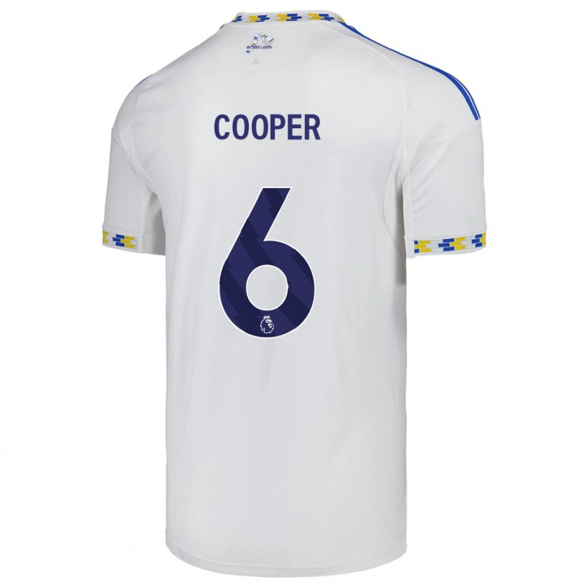 Danxen Uomo Maglia Liam Cooper #6 Bianco Blu Kit Gara Home 2025/26 Maglietta