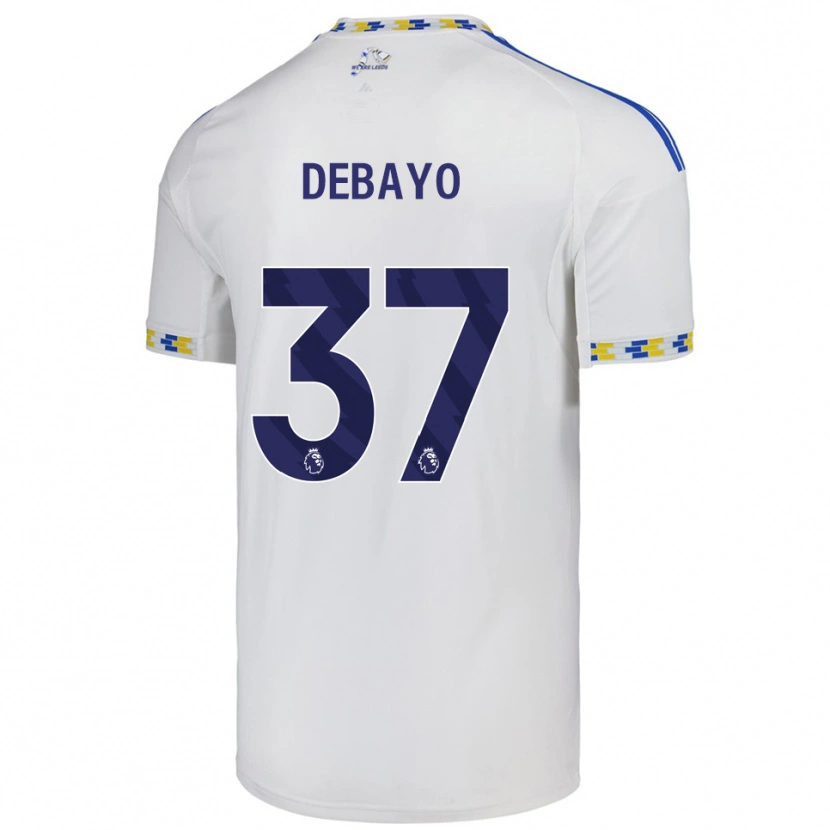 Danxen Uomo Maglia James Debayo #37 Bianco Blu Kit Gara Home 2025/26 Maglietta