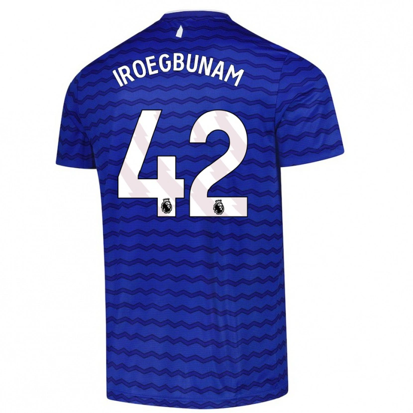 Danxen Uomo Maglia Tim Iroegbunam #42 Blu Navy Kit Gara Home 2025/26 Maglietta