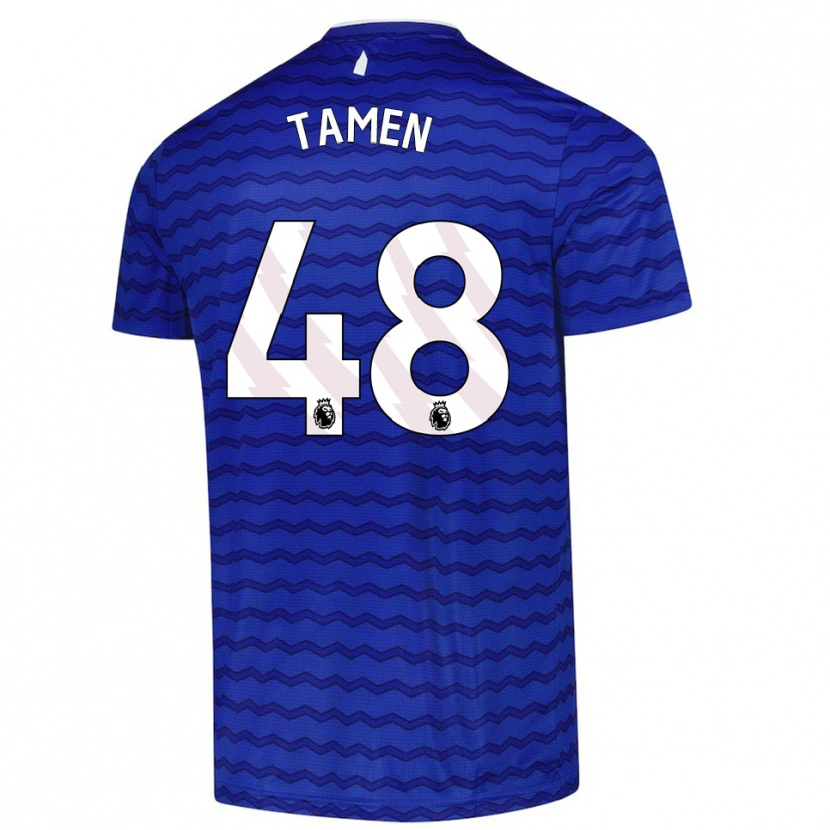 Danxen Uomo Maglia William Tamen #48 Blu Navy Kit Gara Home 2025/26 Maglietta