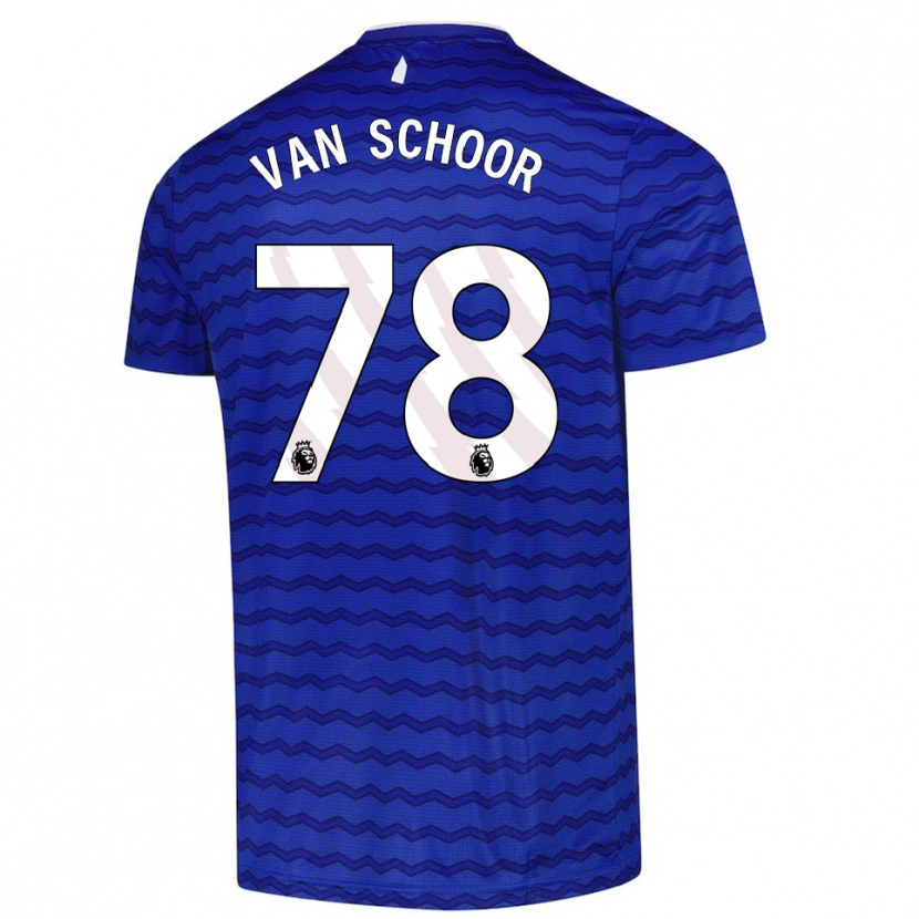 Danxen Uomo Maglia Joshua Van Schoor #78 Blu Navy Kit Gara Home 2025/26 Maglietta