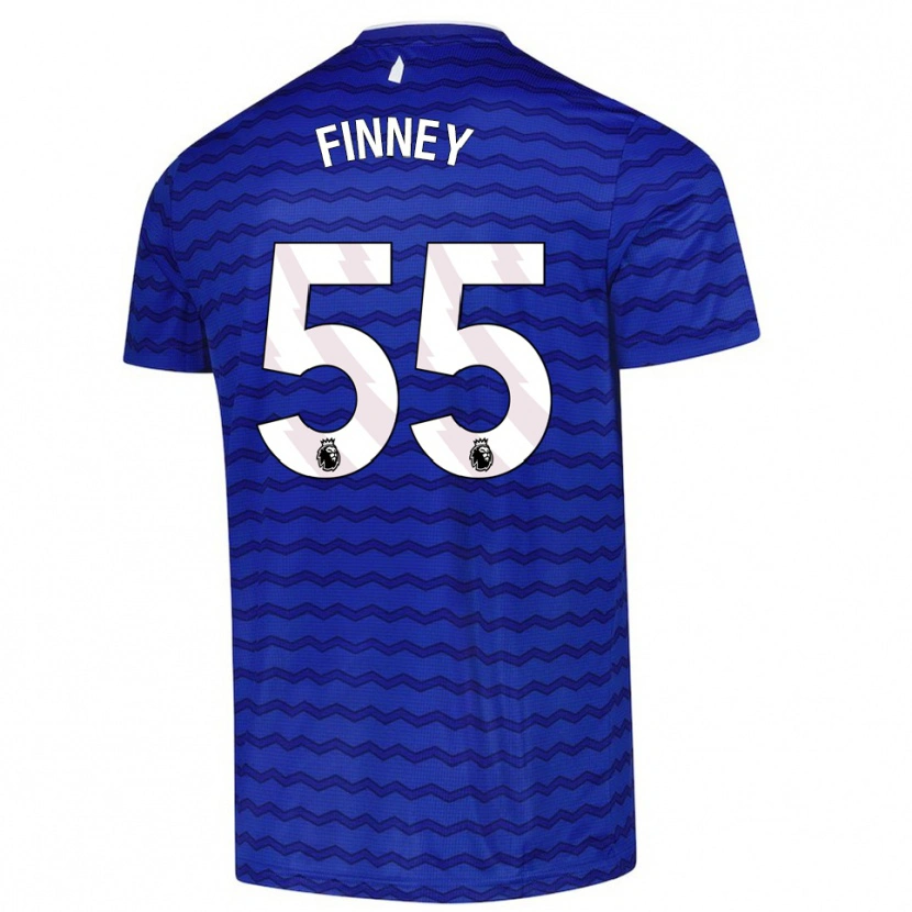 Danxen Uomo Maglia George Finney #55 Blu Navy Kit Gara Home 2025/26 Maglietta