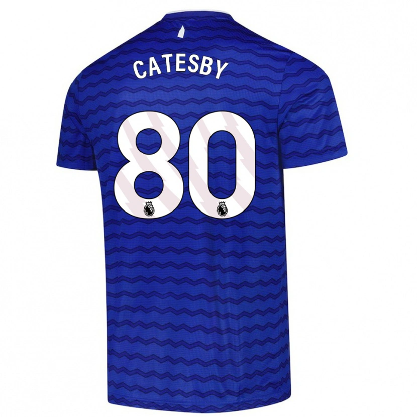 Danxen Uomo Maglia Joel Catesby #80 Blu Navy Kit Gara Home 2025/26 Maglietta