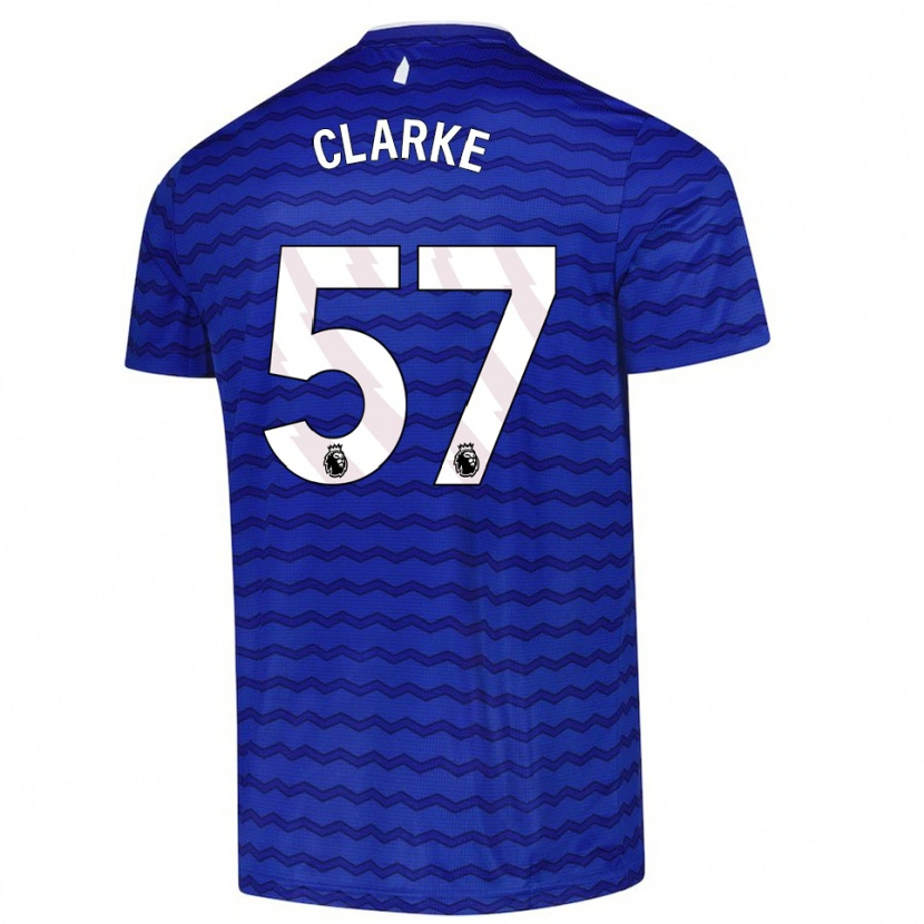 Danxen Uomo Maglia Justin Clarke #57 Blu Navy Kit Gara Home 2025/26 Maglietta