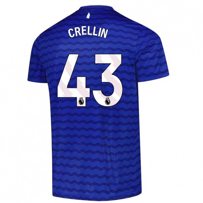 Danxen Uomo Maglia Billy Crellin #43 Blu Navy Kit Gara Home 2025/26 Maglietta