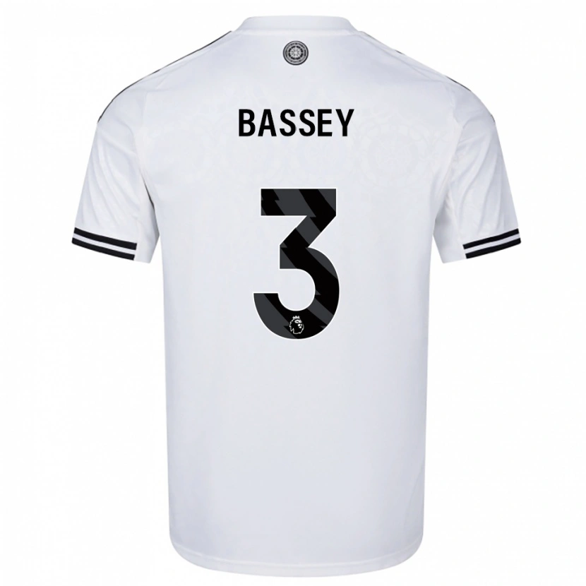 Danxen Uomo Maglia Calvin Bassey #3 Bianco Nero Kit Gara Home 2025/26 Maglietta
