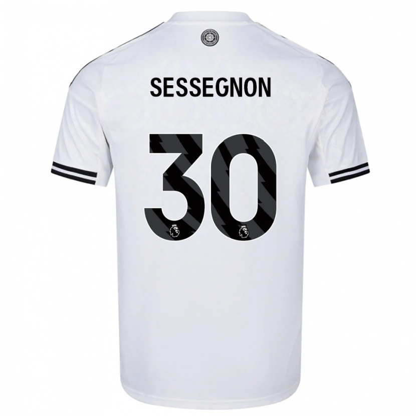 Danxen Uomo Maglia Ryan Sessegnon #30 Bianco Nero Kit Gara Home 2025/26 Maglietta