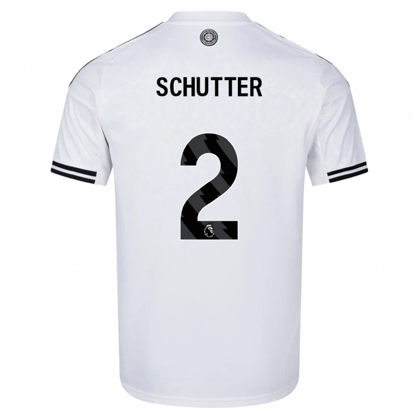 Danxen Uomo Maglia Quinn Schutter #2 Bianco Nero Kit Gara Home 2025/26 Maglietta