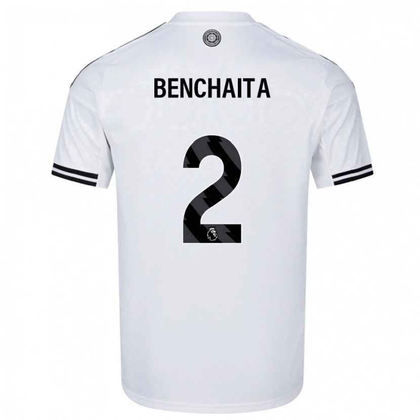 Danxen Uomo Maglia Nazim Benchaita #2 Bianco Nero Kit Gara Home 2025/26 Maglietta