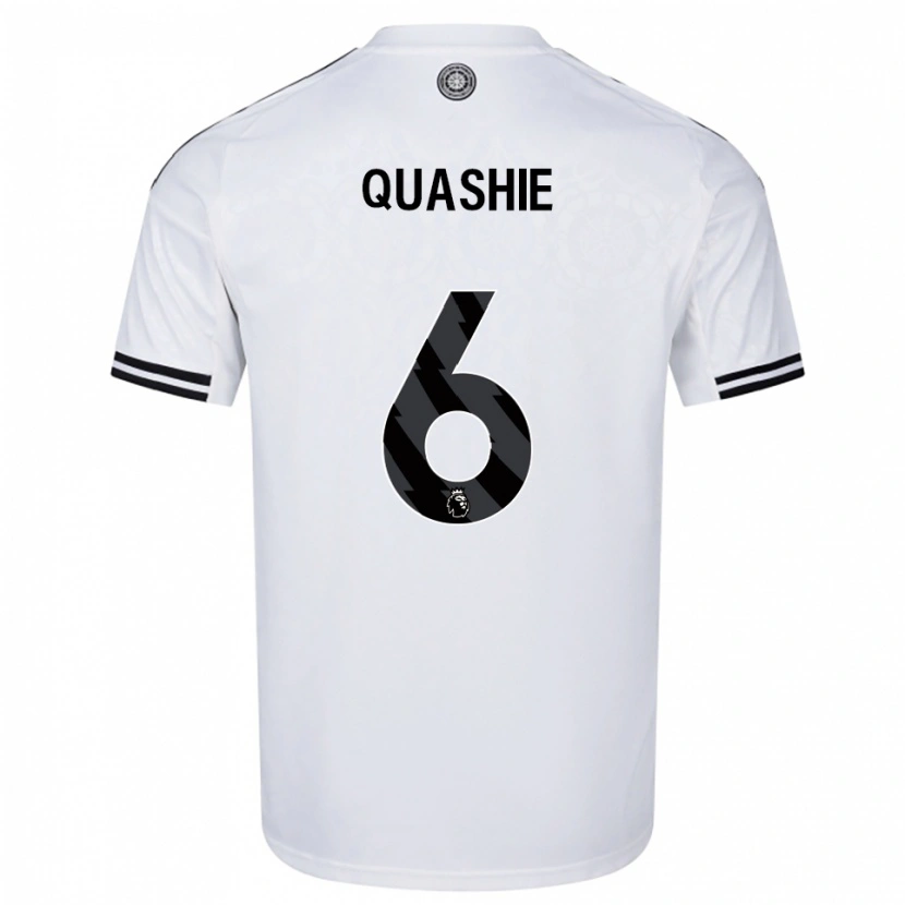 Danxen Uomo Maglia Jayden Quashie #6 Bianco Nero Kit Gara Home 2025/26 Maglietta