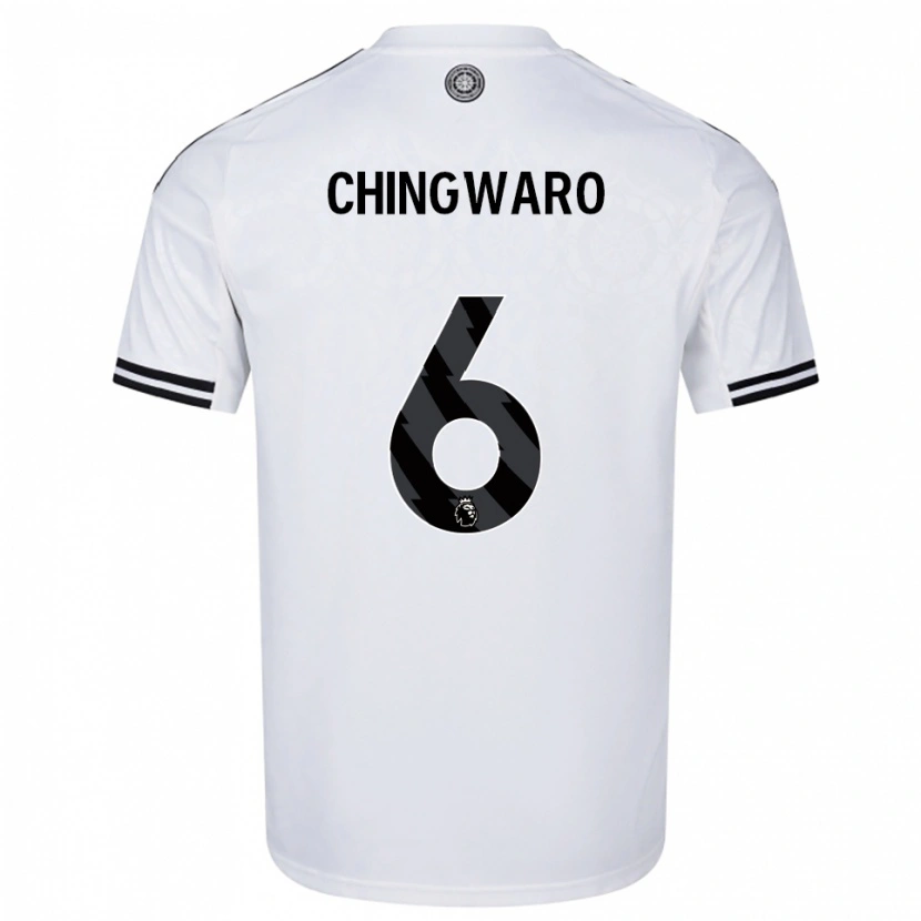 Danxen Uomo Maglia Seth Chingwaro #6 Bianco Nero Kit Gara Home 2025/26 Maglietta