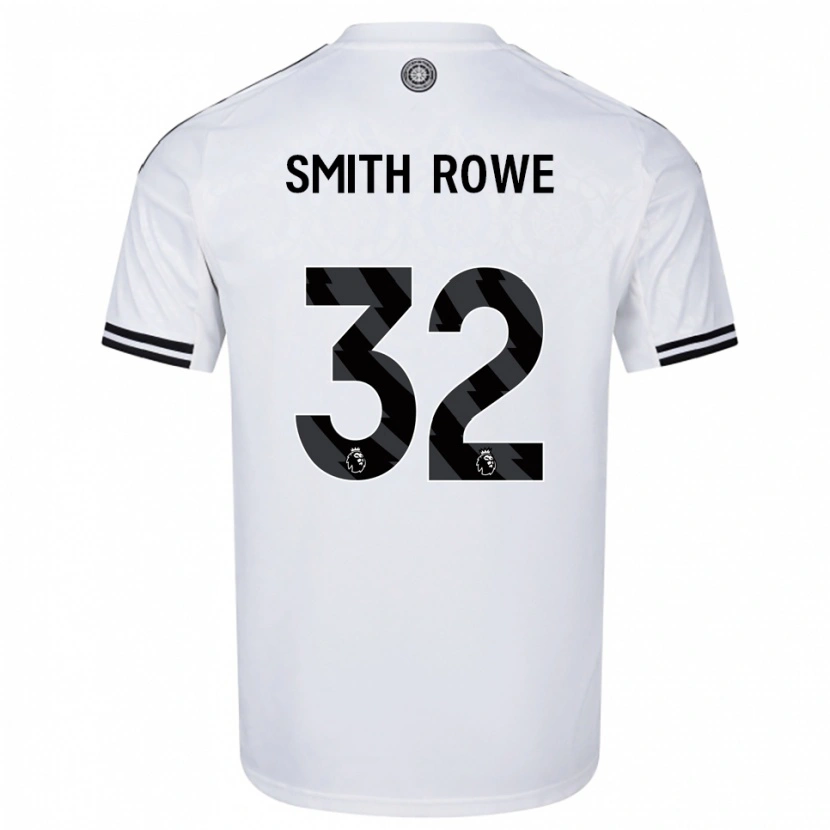 Danxen Uomo Maglia Emile Smith Rowe #32 Bianco Nero Kit Gara Home 2025/26 Maglietta