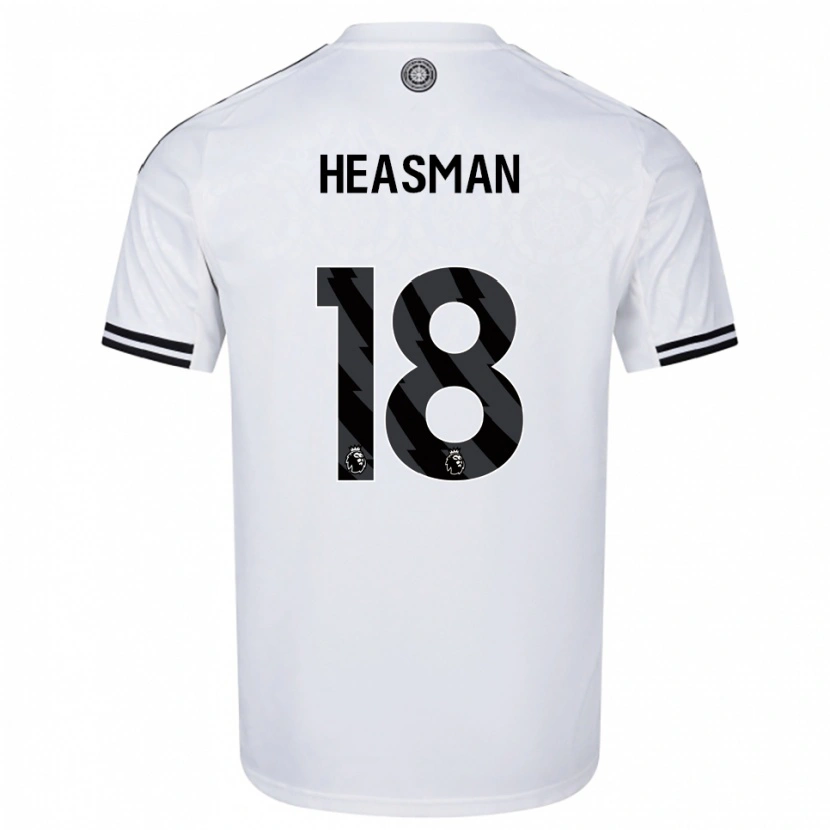 Danxen Uomo Maglia Georgia Heasman #18 Bianco Nero Kit Gara Home 2025/26 Maglietta