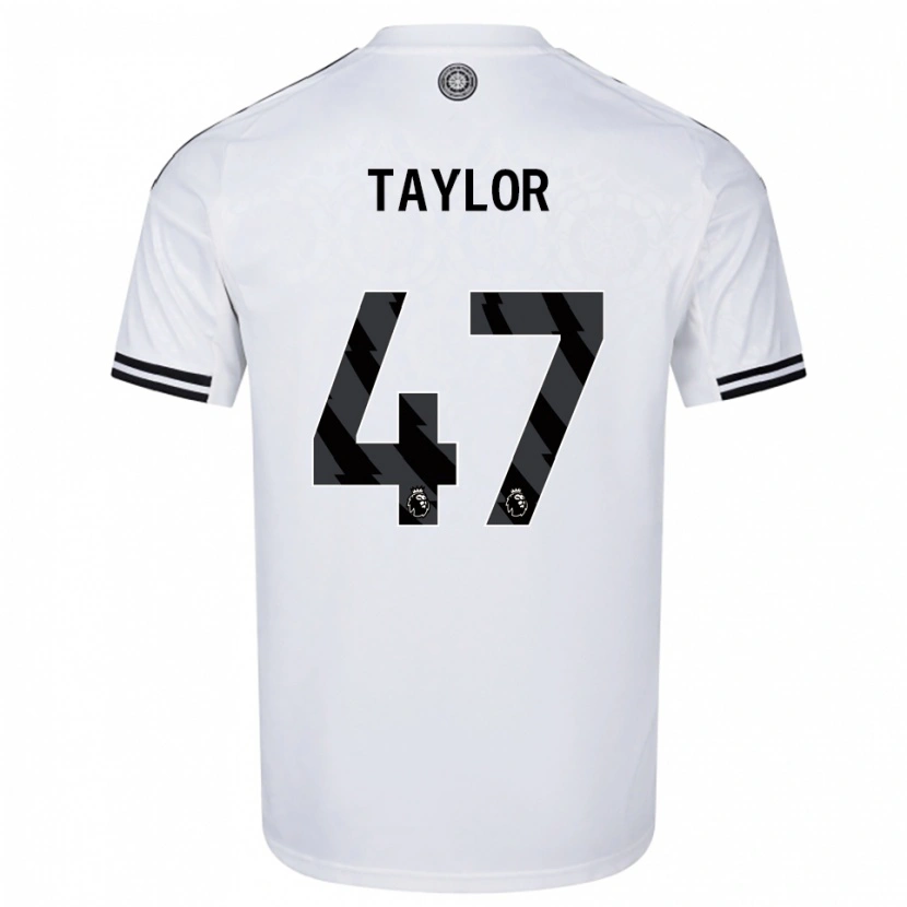 Danxen Uomo Maglia Bo Taylor #47 Bianco Nero Kit Gara Home 2025/26 Maglietta