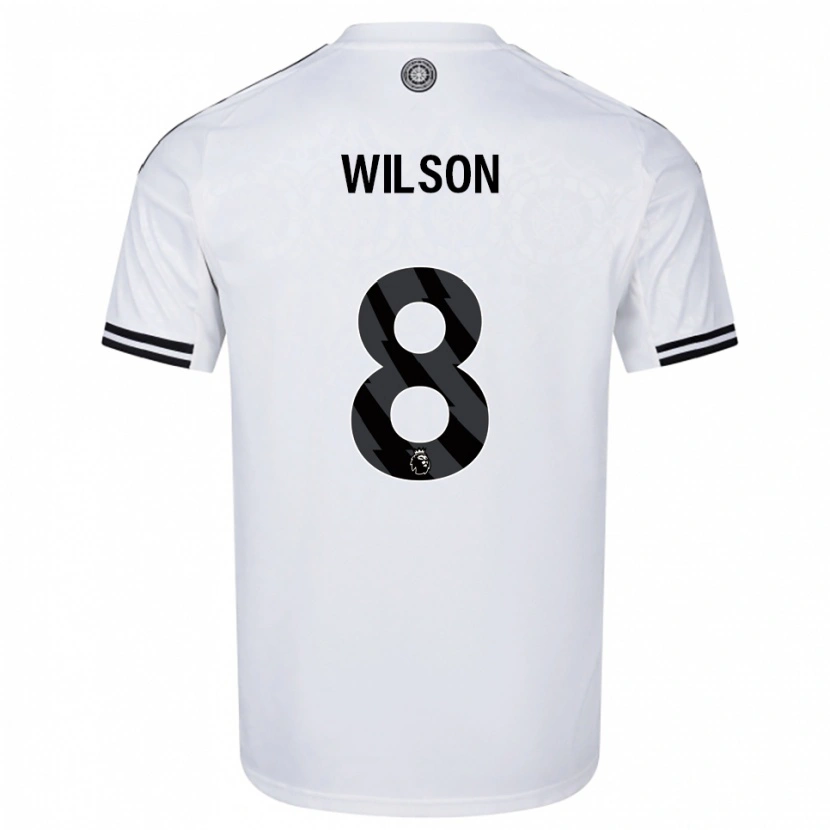 Danxen Uomo Maglia Harry Wilson #8 Bianco Nero Kit Gara Home 2025/26 Maglietta