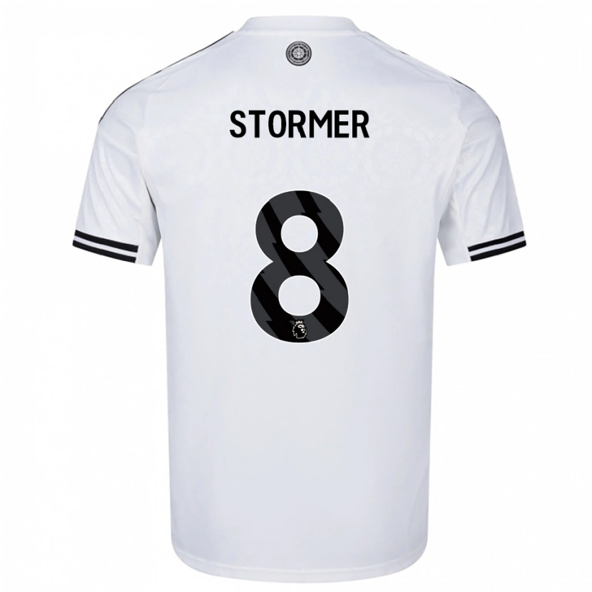 Danxen Uomo Maglia Becky Stormer #8 Bianco Nero Kit Gara Home 2025/26 Maglietta