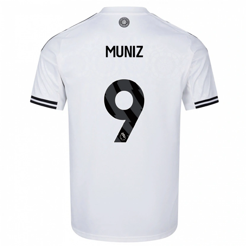 Danxen Uomo Maglia Rodrigo Muniz #9 Bianco Nero Kit Gara Home 2025/26 Maglietta