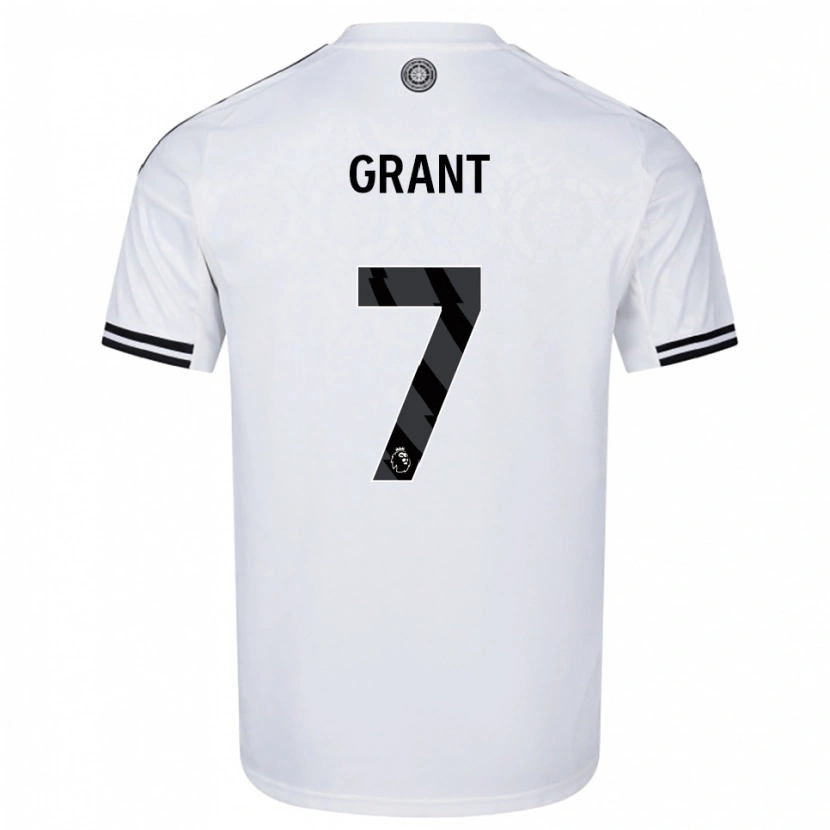 Danxen Uomo Maglia Kyle Grant #7 Bianco Nero Kit Gara Home 2025/26 Maglietta
