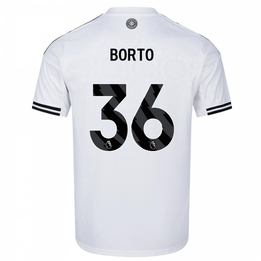Danxen Uomo Maglia Alex Borto #36 Bianco Nero Kit Gara Home 2025/26 Maglietta