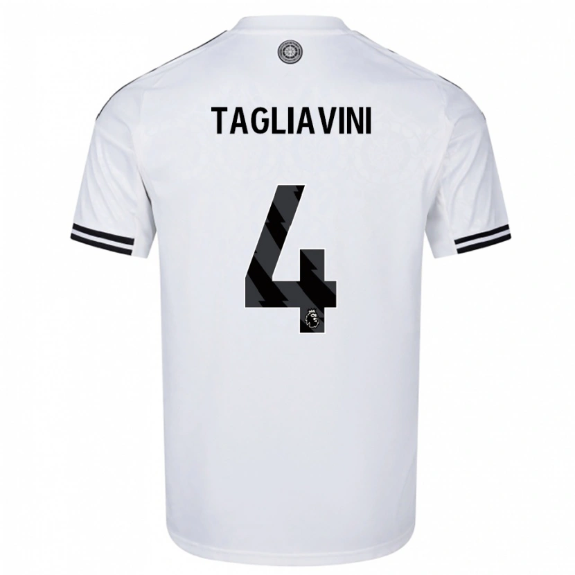 Danxen Uomo Maglia Ella Tagliavini #4 Bianco Nero Kit Gara Home 2025/26 Maglietta