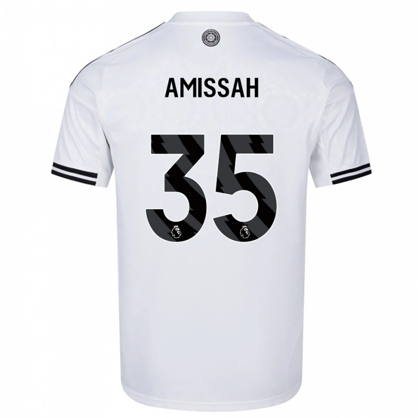 Danxen Uomo Maglia Sam Amissah #35 Bianco Nero Kit Gara Home 2025/26 Maglietta