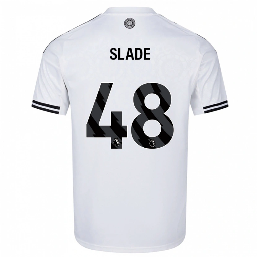 Danxen Uomo Maglia Bradley Slade #48 Bianco Nero Kit Gara Home 2025/26 Maglietta